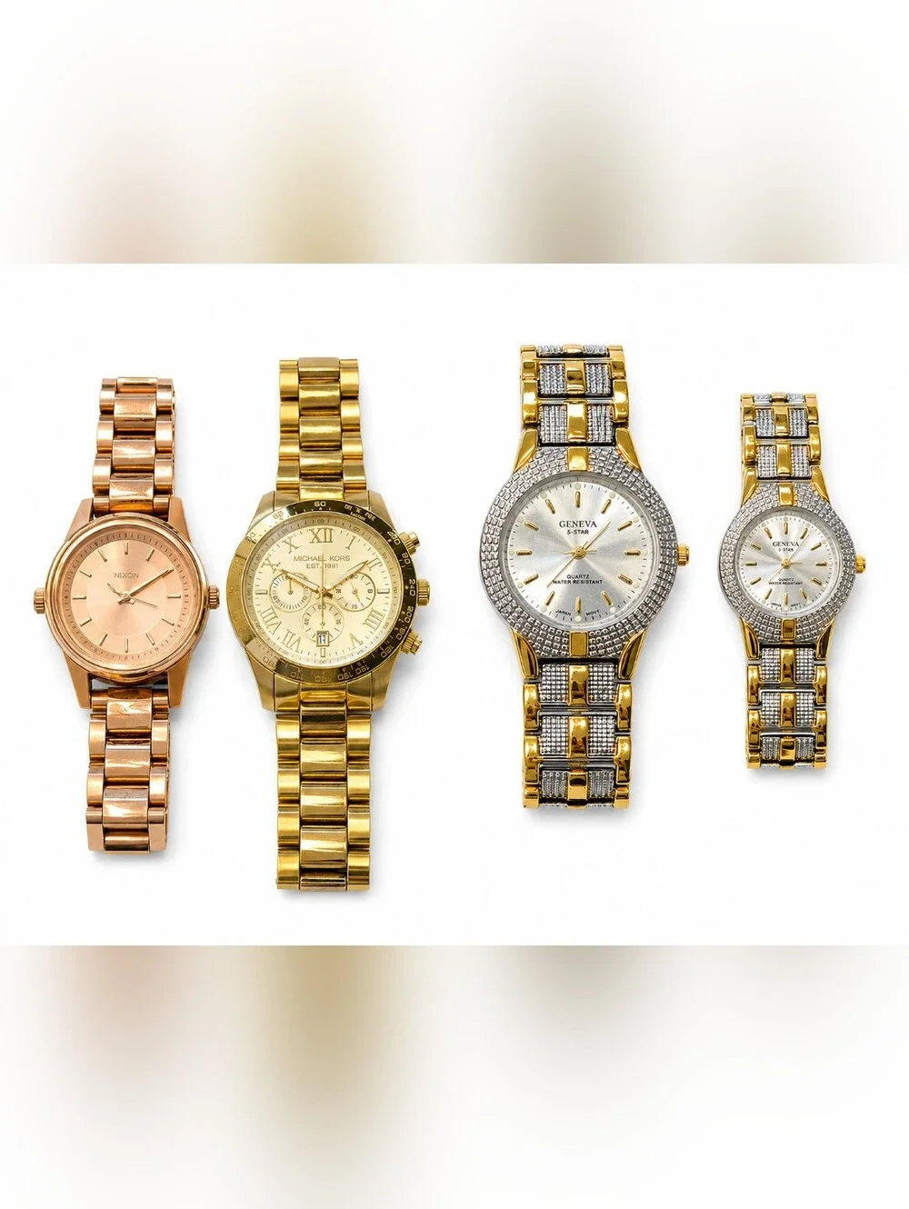Michael Kors + Nixon + Geneva Watch Bundle | 2 Men's & 2 Women's